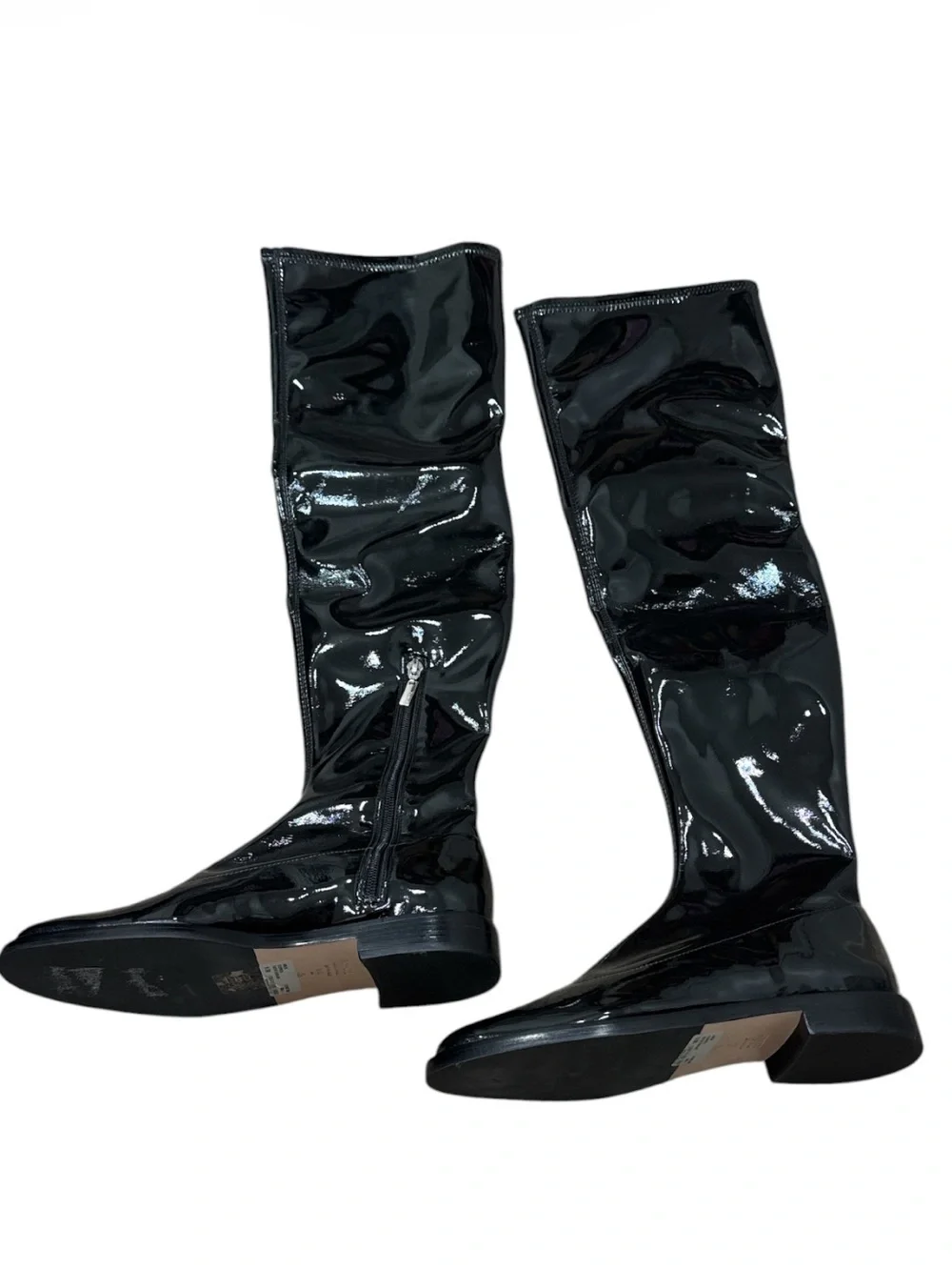 Schutz Kaolin Over The Knee Black Patent Leather Boot Size 6.5 NEW
